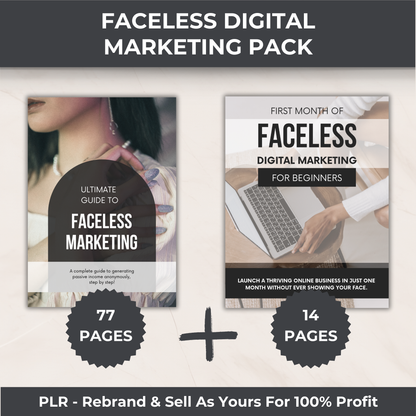 Faceless Digital Marketing Pack - PLR