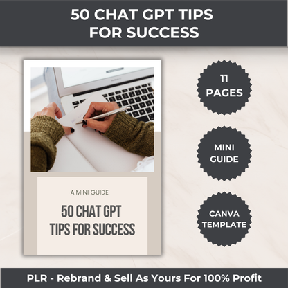 50 Chat GPT Tips For Success - PLR