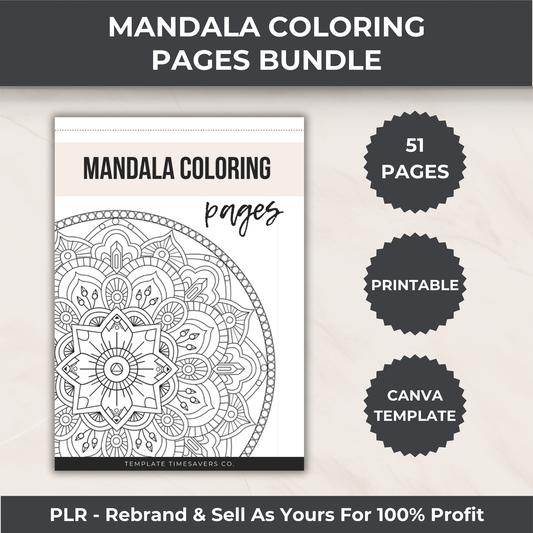 Mandala Coloring Pages Bundle