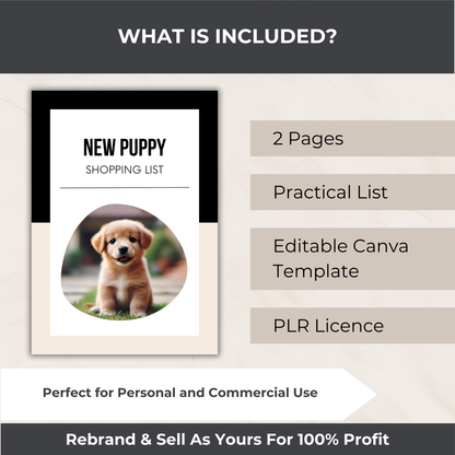 New Puppy Shopping Checklist